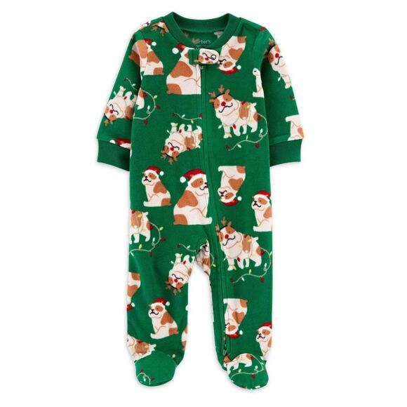 Carter's Child of Mine Baby and Toddler Holiday One-Piece Pajamas 0-3m - Picture 3 of 5